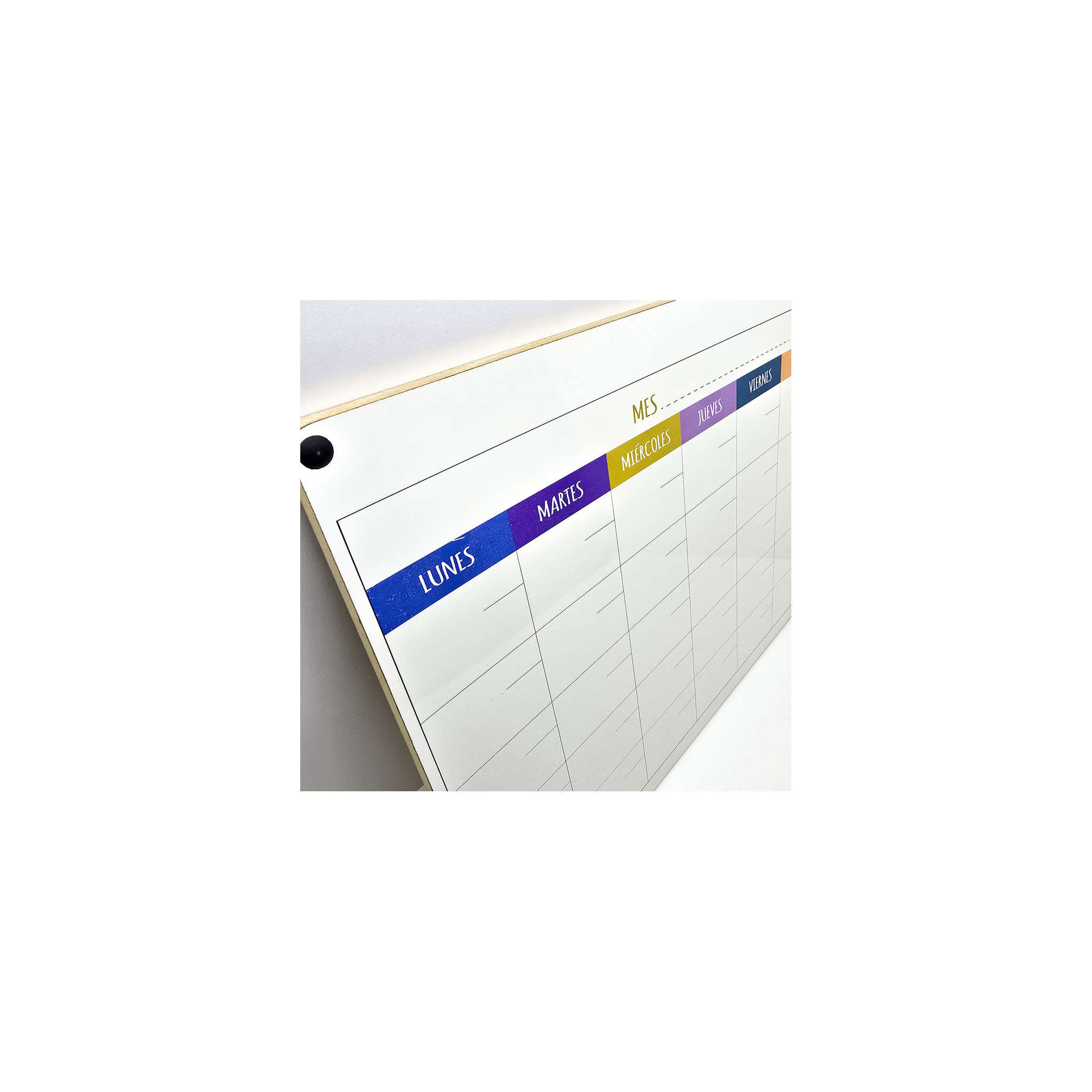 PIZARRA PLANNER MENSUAL - LINEA TWIST - BLANCA MEDIDA 60X80