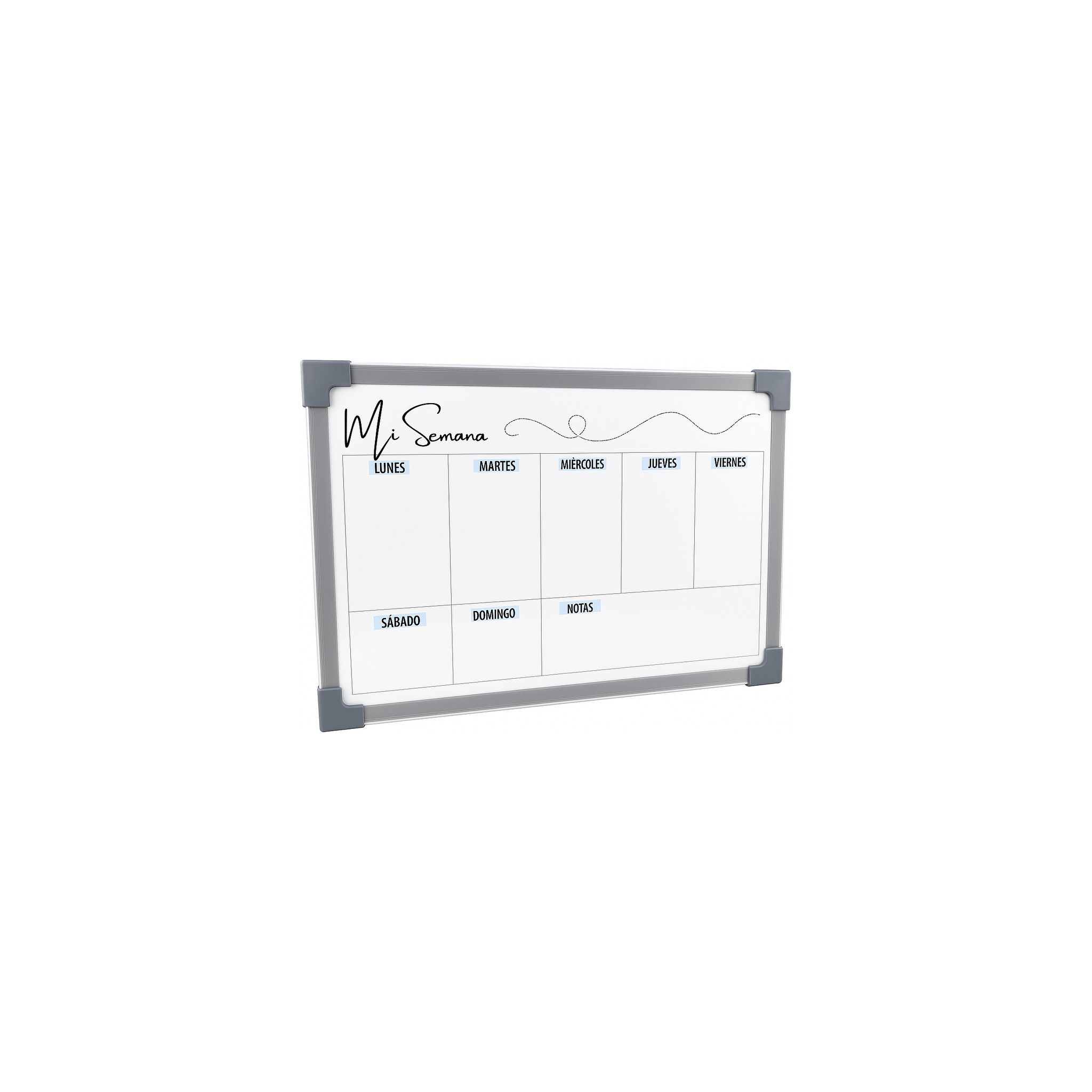PIZARRA PLANNER SEMANAL BLANCA MEDIDA 30X40