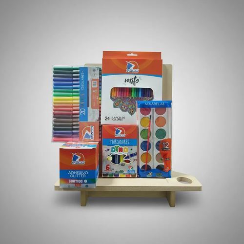 Kit Atril Infantil Arte Niños Niñas Stich 