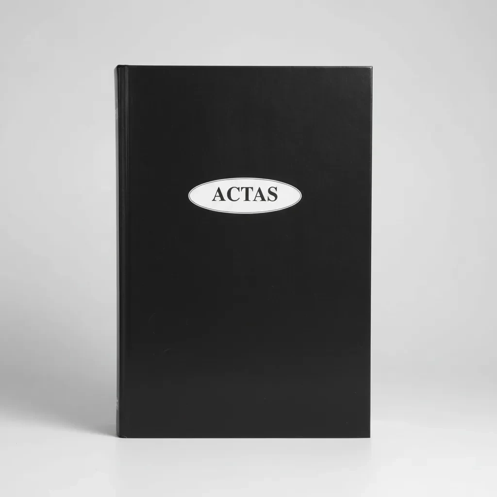 ACTA 3 MANOS TAPA NEGRA - 22 X 33 CM - TAPA DURA - 300 PÁG